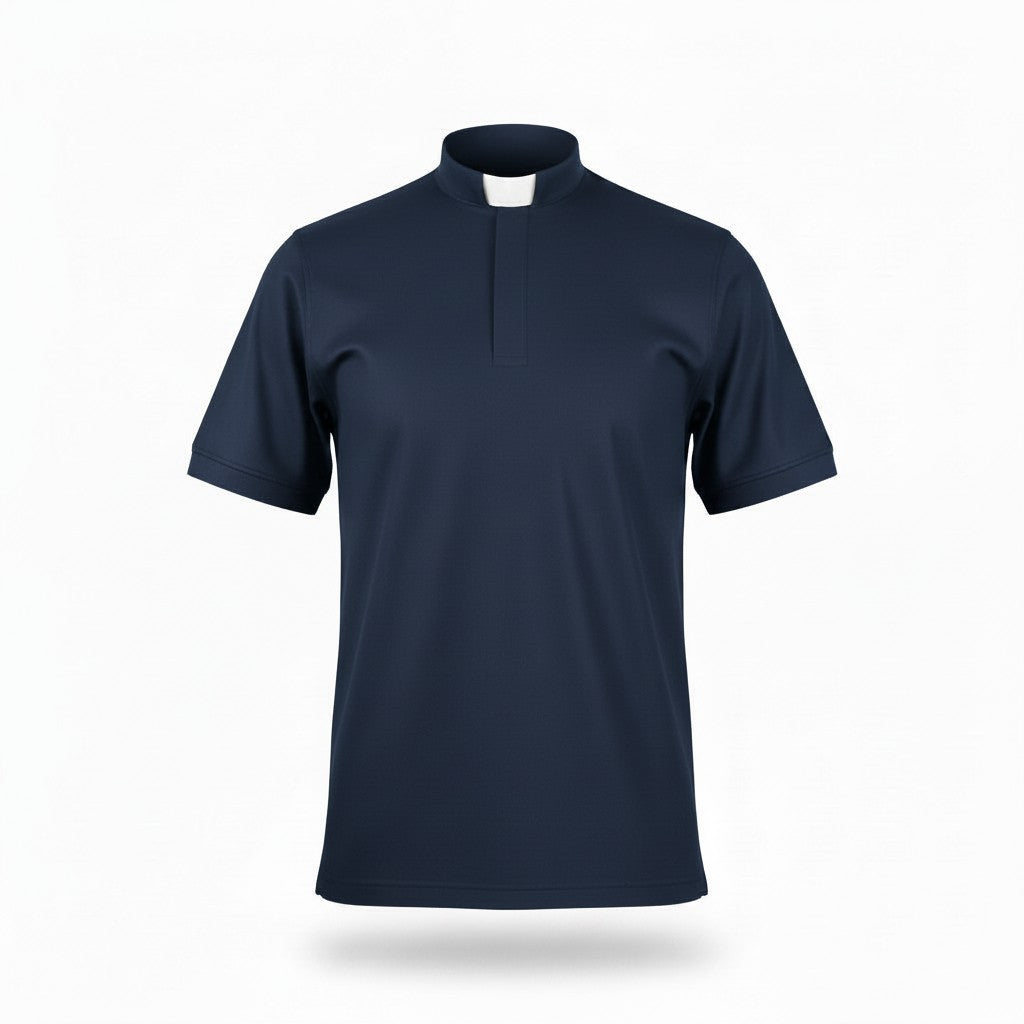 Priester-Poloshirt – Premium Qualität (Dunkelblau)