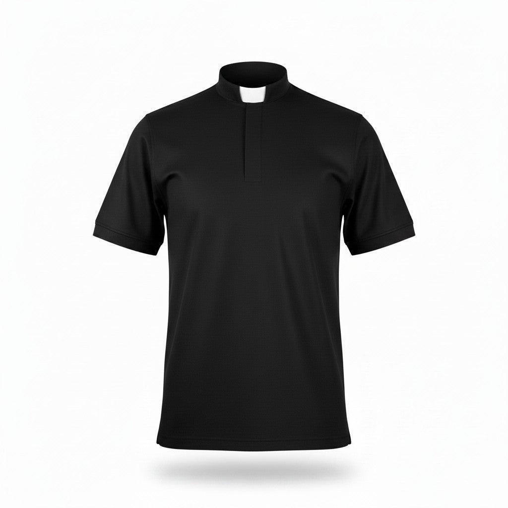 Priester-Poloshirt – Premium Qualität (Schwarz)