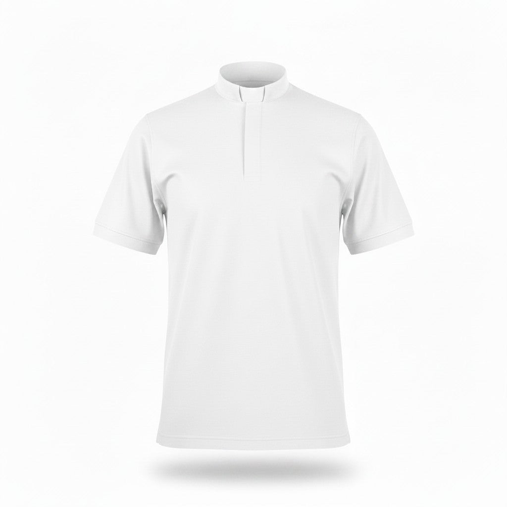 Priester-Poloshirt – Premium Qualität (Weiss)