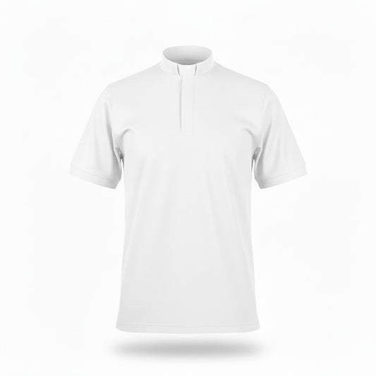 Priester-Poloshirt – Premium Qualität (Weiss)