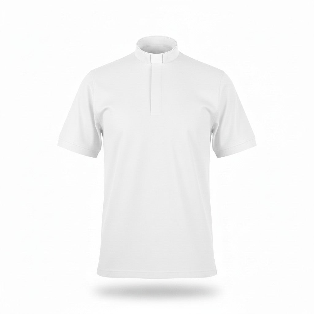 Priester-Poloshirt – Premium Qualität (Weiss)