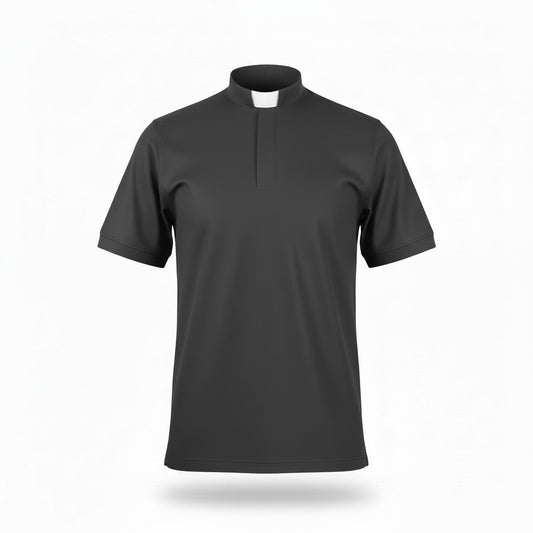 Priester-Poloshirt – Premium Qualität (Dunkelgrau)