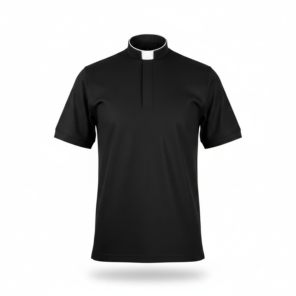 Priester-Poloshirt – Premium Qualität (Schwarz)