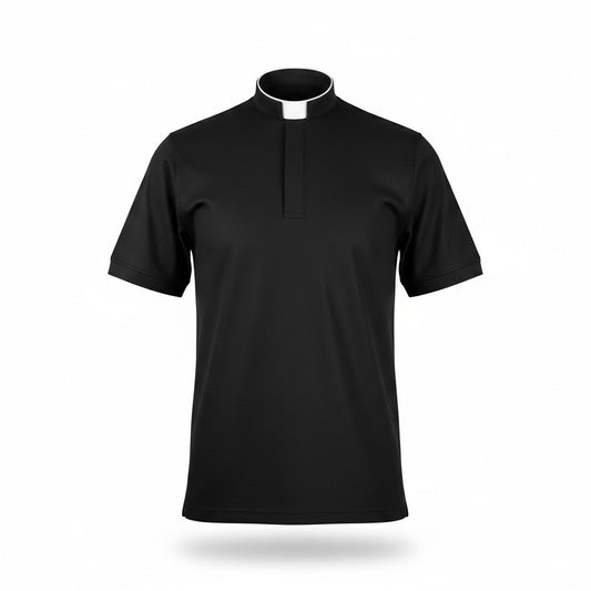 Priester-Poloshirt – Premium Qualität (Schwarz)