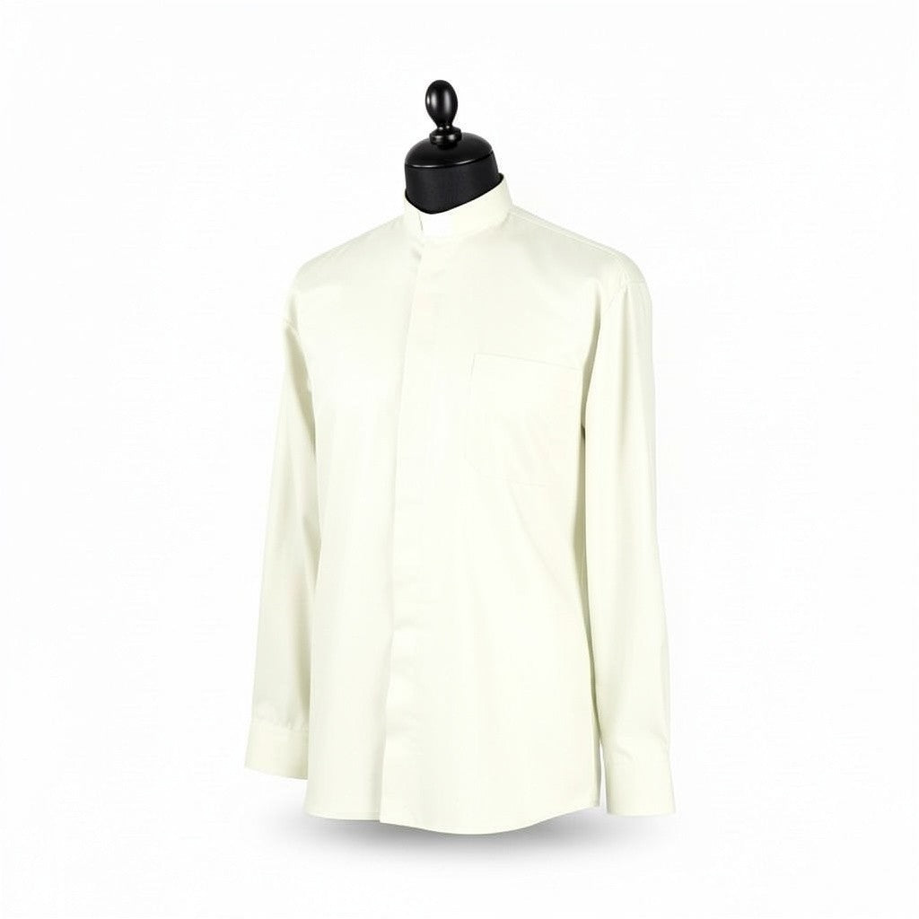Priesterhemd Modell „Sisto“ – Offwhite (Langarm)