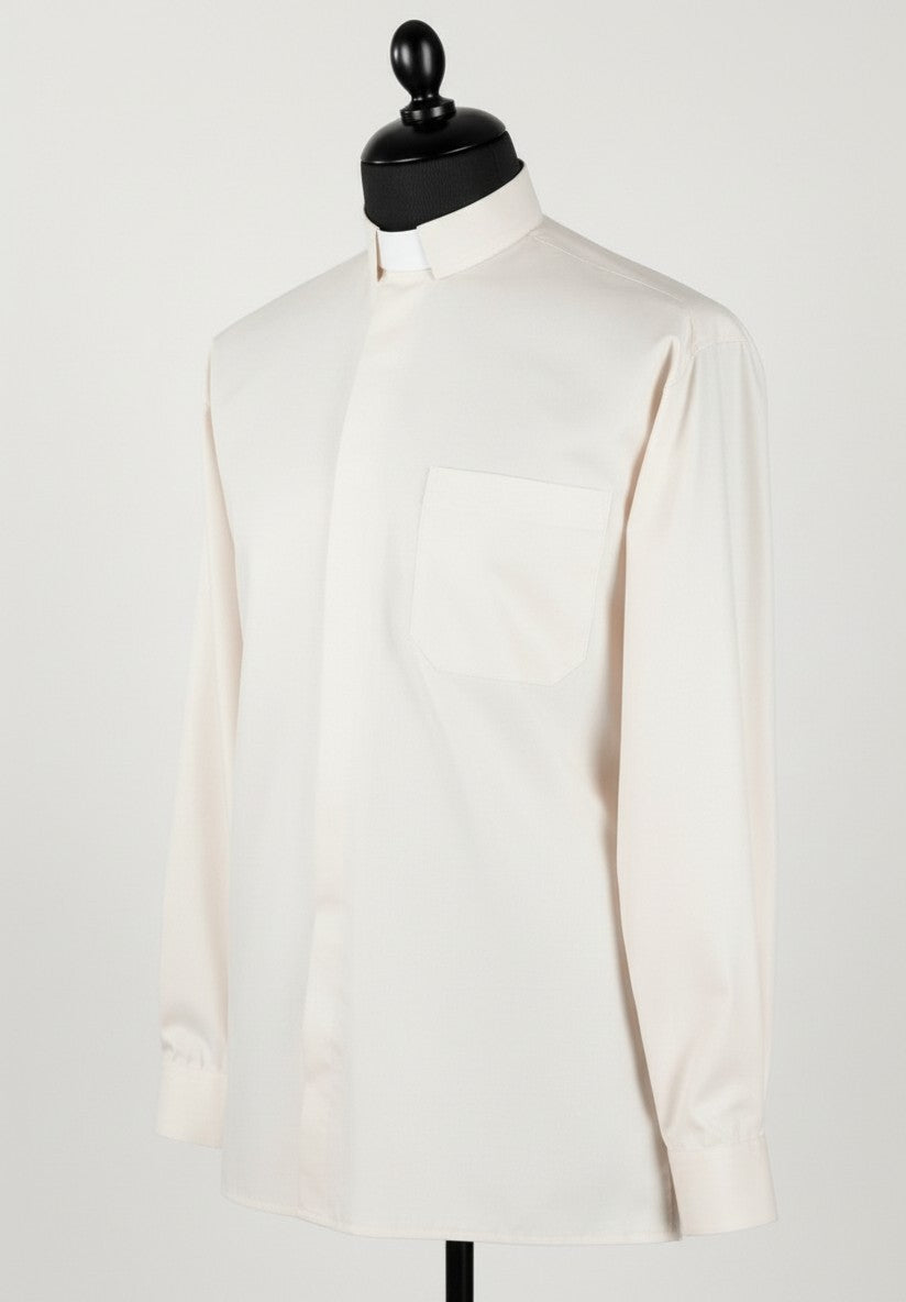 Priesterhemd Modell „Sisto“ – Offwhite (Langarm)