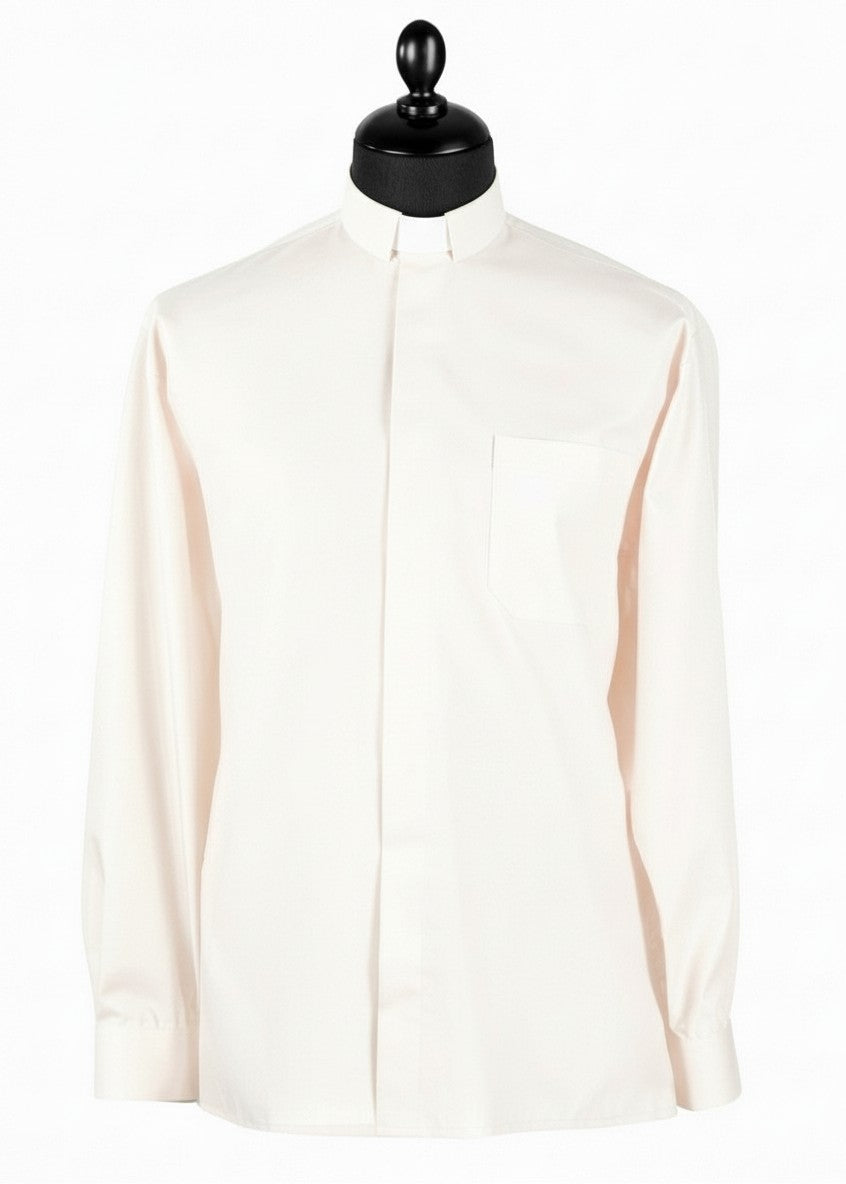 Priesterhemd Modell „Sisto“ – Offwhite (Langarm)