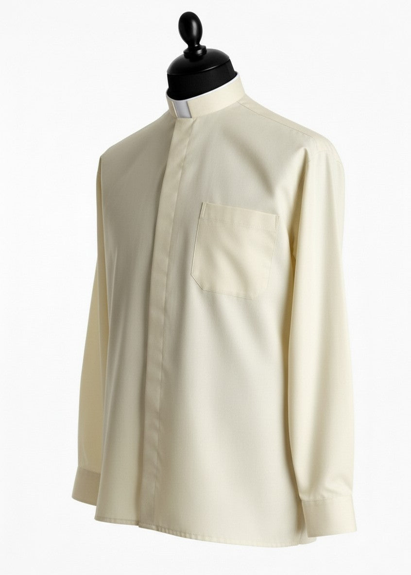 Priesterhemd Modell „Roma“ – Offwhite (Langarm)