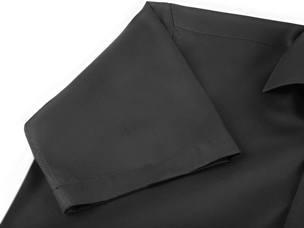 Priesterhemd Modell „Sisto“ – Schwarz (Kurzarm)