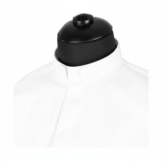 Priesterhemd Modell „Roma“ – Weiss (Kurzarm)