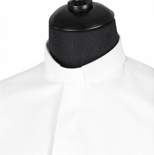 Priesterhemd Modell „Sisto“ – Weiss (Langarm)